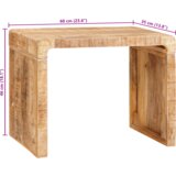 vidaXL Stranska miza Rjava 60 x 35 x 46 cm Trdnina mango lesa | Shoptok.si