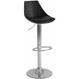 Casa Selección Črni barski stoli v kompletu z nastavljivo višino 2 ks iz umetnega usnja (višina sedeža 56,5 cm) –