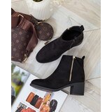 Resti Black eco suede women's low stiletto boots Rejerry Cijene