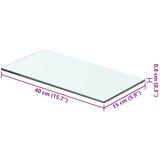  Ploče za police 2 kom staklene prozirne 40 x 15 cm | shoptok.hr