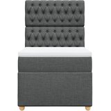  Okvir kreveta s oprugama i madrac tamnosivi 80x200cm od tkanine | shoptok.hr