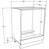 MID.YOU omara za vgradnjo štedilnika fasola, bela, hrast, š 60cm | Shoptok.si