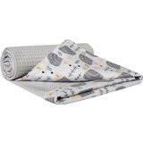 Medi Partners Blanket 75x100 cotton + cotton Waffle – Hedgehogs + gray waffle | ePonuda.com