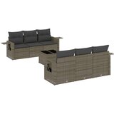 vidaXL 7-dijelni set vrtnih sofa sivi od poliratana | shoptok.hr