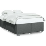  Okvir za krevet bez madraca tamnosivi 140 x 190 cm od tkanine | shoptok.hr