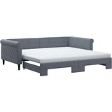 Dnevni krevet na razvlačenje tamnosivi 100x200 cm baršunasti | shoptok.hr