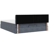  Otomanski krevet s madracem&LED tamnosivi 180x200cm baršunasti | shoptok.hr
