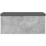  Klupa za pohranu boja betona 102 x 42 x 45 cm konstruirano drvo | shoptok.hr