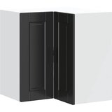 vidaXL Kuhinjska stenska kotna omarica Porto črn inž. les, (22010267) | Shoptok.si