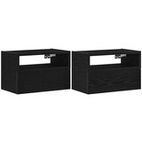 Maison Chic Stenski Dvo delni komplet Nočne omarice - Nočne mize črna 45x26x28,5 cm, (21687838) Cene