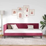 vidaXL Kutni okvir kreveta boja crnog vina 100 x 200 cm Baršun | shoptok.hr