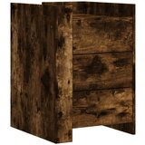 Maison Chic Nočna omarica - Nočna miza dimljeni hrast 45x50x65 cm inženirski les, (21686795) Cene