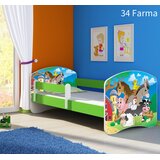  Otroška postelja ACMA z motivom, stranska zelena 140x70 cm 34 Farm | Shoptok.si