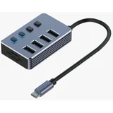 USB 3.1 tip C HUB, Superbrzi 4-portni USB 3.0 sa prekidačima