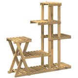  Stalak za biljke Bijela 95 x 25 x 101,5 cm Čvrsto drvo akacije | shoptok.hr