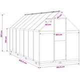  Vrtni staklenik s vratima Antracit 183,5 x 423,5 x 207 cm | Eponuda.com