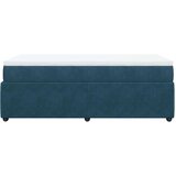 Box spring krevet s madracem tamnoplavi 90x190 cm baršunasti | shoptok.hr