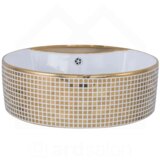 Hidrosan umivaonik umetnički 46x46 Gold White WK-GD138 Cene