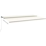  Tenda na ručno uvlačenje s LED svjetlima 600x350 cm krem | shoptok.hr