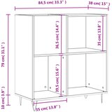 Ormarić za ploče bijeli 84,5 x 38 x 89 cm od konstruiranog drva | shoptok.hr