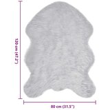 vidaXL Lažni Ovčji Tepih Siva 80 x 118 cm Poliester | shoptok.hr