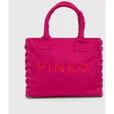 Pinko Bombažna torba roza barva, 100782 A1WQ
