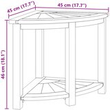  Stolić za kupatilo Prirodna 45 x 45 x 46 cm Čvrsto teak drvo | shoptok.hr