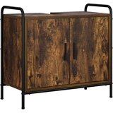 Set ormarića za kupaonicu 2 kom. Dimljeni hrast - Dimljeni hrast Ormar s umivaonikom (2 vrata) + viseći ormar | shoptok.hr