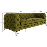 Ropez Zelena žametna sedežna garnitura 225 cm Chelsea – | Shoptok.si