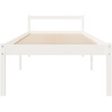  Krevet za starije osobe bijeli 75x190 cm mali masivna borovina | shoptok.hr