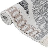  Tepih crno-sivi 120 x 180 cm pamučni | shoptok.hr