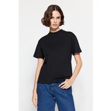 Trendyol White and Black Stand-Up Collar 2-Pack Basic Knitted T-Shirt | Shoptok.si