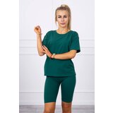 Kesi Set of top+leggings dark green | shoptok.hr