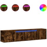 Maison Chic Stenska TV omarica - TV stojalo - Televizijska omarica z LED lučkami dimljeni hrast 180x31x39,5 cm, (21700433) Cene