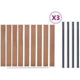  Set panela za ogradu smeđi 526 x 186 cm WPC | shoptok.hr
