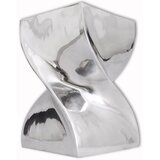  The Living Store Stol/Mizica Zavite Oblike Aluminij Srebrne Barve - Stol, (21494812) | Shoptok.si