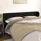 Uzglavlje s ušima crno 203x23x78/88 cm baršunasto Cijene