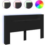 Maison Chic posteljno vzglavje - vzglavna omarica - nočna omarica led črna 180x16,5x103,5 cm, (21704296) Cene