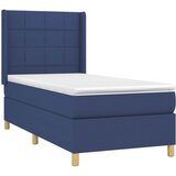  Krevet s oprugama i madracem plavi 100 x 200 cm od tkanine | shoptok.hr