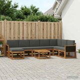  Set vanjskih sofa 9 kom. Prirodna i antracit | shoptok.hr