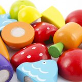  Set za rezanje povrća i voća u kanti s daskom za noževe, drveni | shoptok.hr