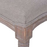  Klupa od tkanine i masivnog drva 150 x 40 x 48 cm tamnosiva | shoptok.hr