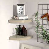 vidaXL Plutajuće kutne police 2 kom boja hrasta 25 x 25 x 3,8 cm MDF Cijene
