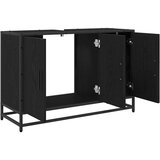 vidaXL Kopalniška omara za umivalnik Črni hrast 90 x 33 x 60 cm | Shoptok.si