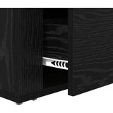 vidaXL Nočna omarica Črni hrast 60 x 36 x 45 cm Konstruiran les | Shoptok.si