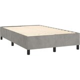 Box spring krevet s madracem svjetlosivi 120x200 cm baršunasti | shoptok.hr