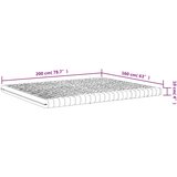  Madrac od pjene bijeli 160 x 200 cm 7 zona tvrdoća 20 ILD | shoptok.hr