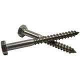 PROFI DEPOT Šesterokutni vijak za drvo A2 (Ø x D: 8 x 100 mm, 25 Kom., Plemeniti čelik) | shoptok.hr