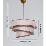 Opviq Rožnata/v zlati barvi viseča svetilka s tekstilnim senčilom ø 40 cm Couper – | Shoptok.si