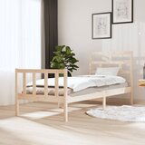 Maison Chic Posteljni okvir - Enojna postelja - Postelja za odrasle iz trdne borovine 75x190 cm-J14465, (21772932) | Shoptok.si